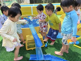 「いっぱいお水流れてきた！！」