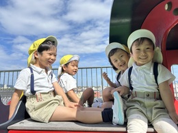汽車の上で日向ぼっこ。気持ちがいいね♪