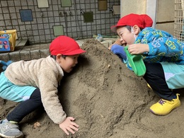 大きいトンネルつながったよ〜！