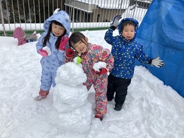 雪だるま完成！
